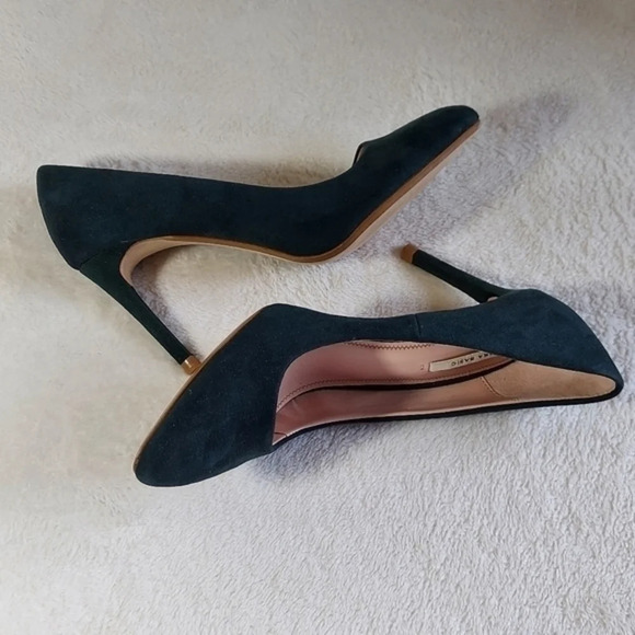 Zara Evergreen Stilletto Vegan Suede Pointed‎ Heels - Picture 10 of 13